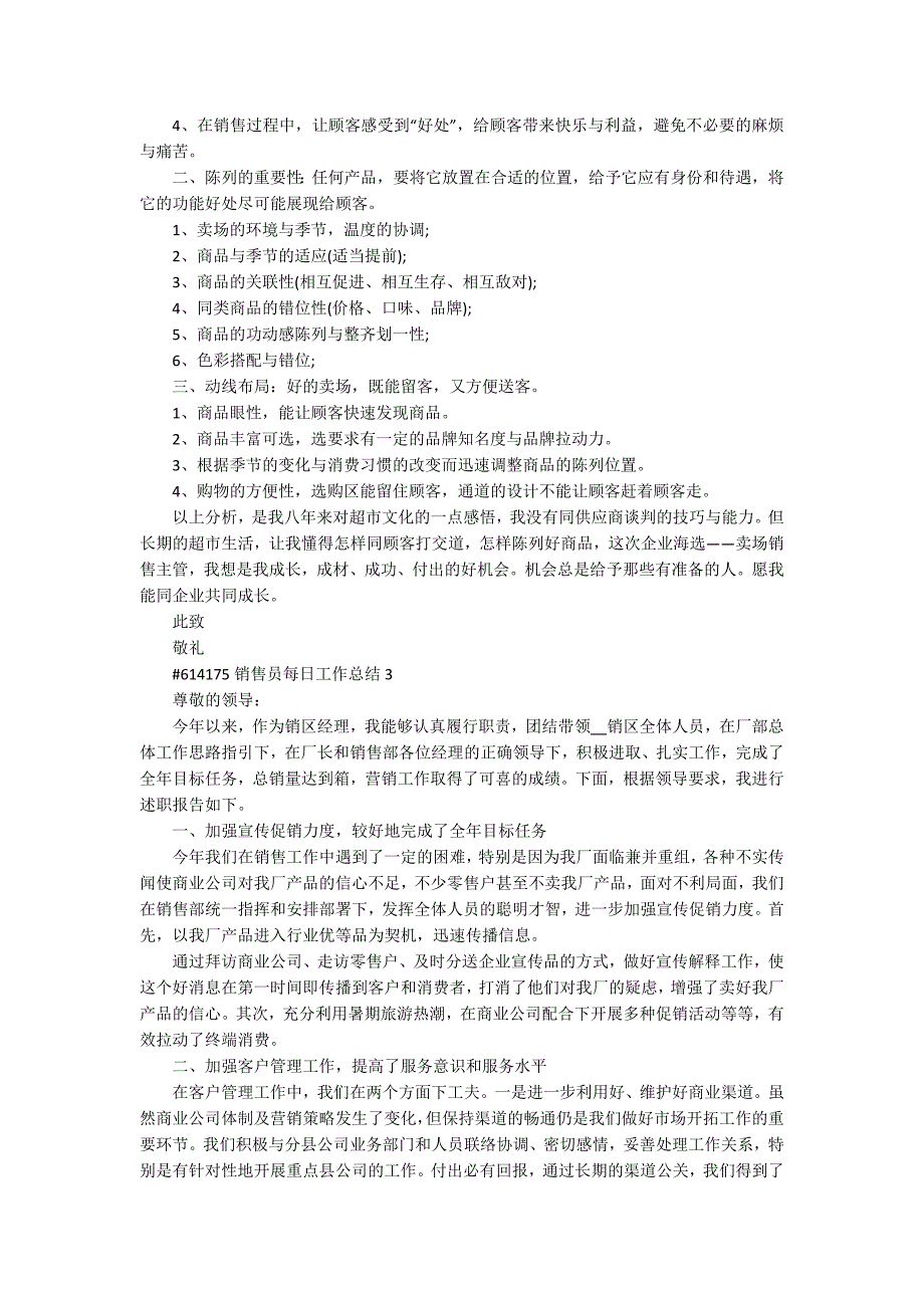 销售员每日工作总结5篇精选_第2页
