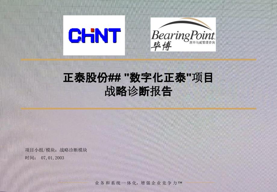 ：《毕马威—正泰集团数字化诊断报告ppt》_第1页