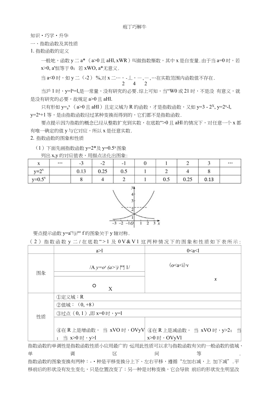 高一数学人教A版必修1学案：教材梳理212指数函数及其性质_第1页