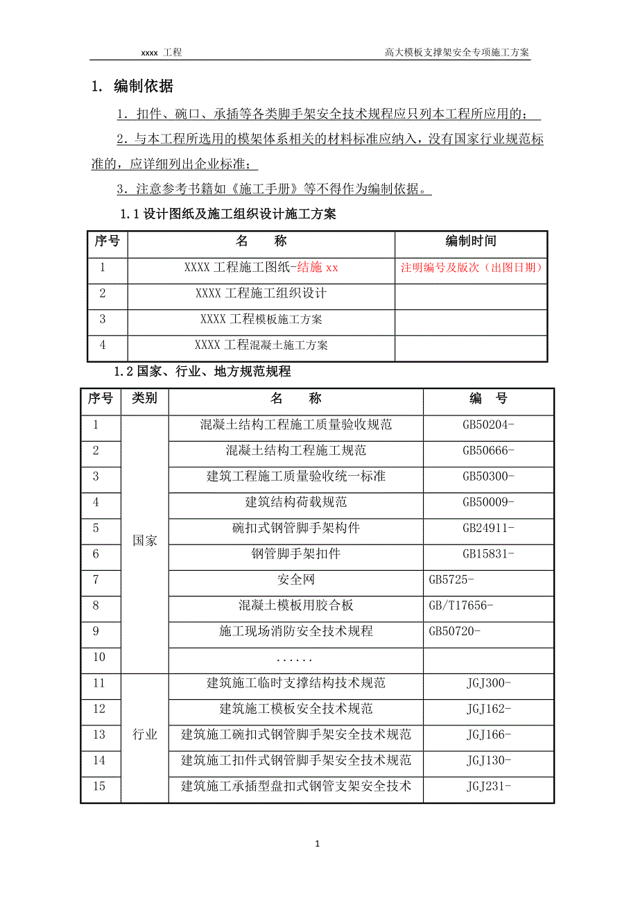 高大模板支撑架安全专项施工方案编制模板_第3页