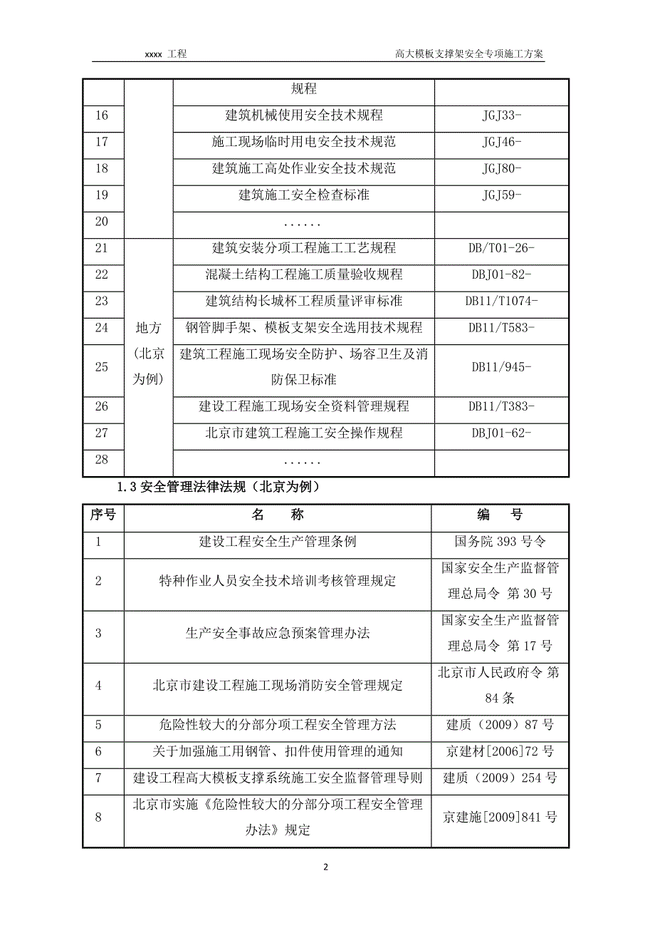 高大模板支撑架安全专项施工方案编制模板_第4页