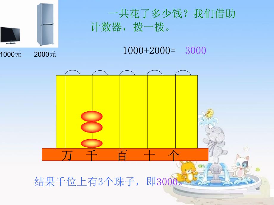 人教新课标二年级数学下册第7单元整百整千数加减法-课件_第2页