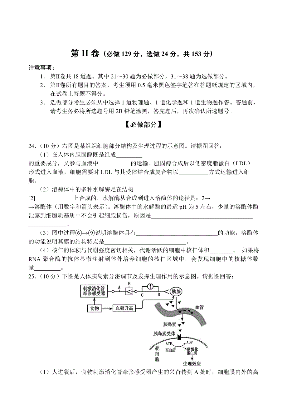 2019-2020年高三第三次模拟考试理综生物含答案(IV)_第3页