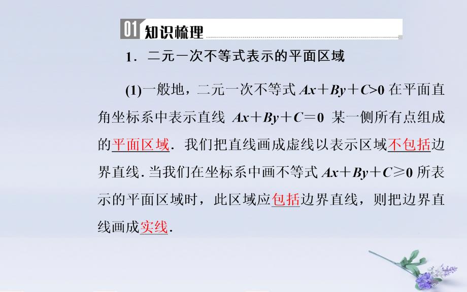 2018-2019学年高中数学学业水平测试复习专题十二不等式第43讲二元一次不等式（组）与简单的线性规划问题优质课件_第2页