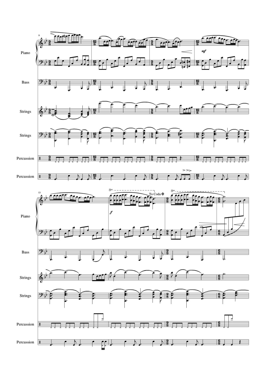 梦中的婚礼乐队总谱 原版 正谱 五线谱 钢琴谱 声乐考级谱_第2页