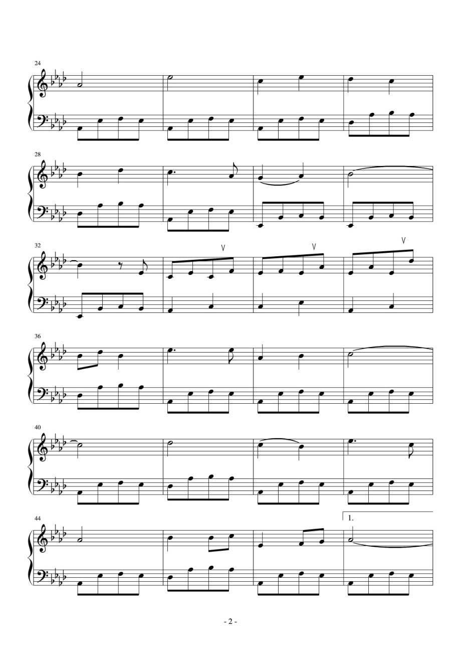 邮递马车 &#40;日本歌曲&#41; 钢琴谱 原版 正谱 五线谱 钢琴谱 声乐考级谱_第2页