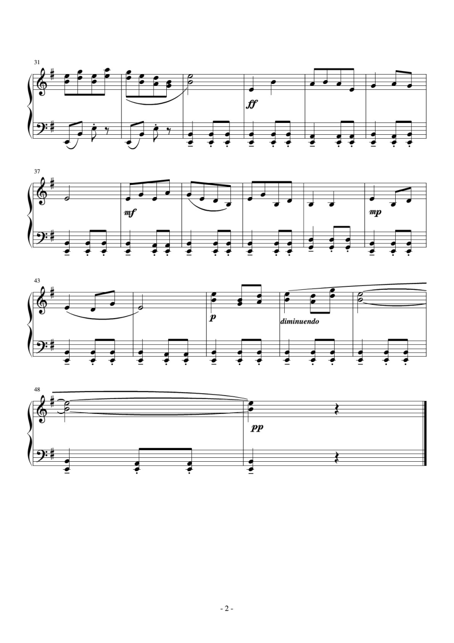 牛犁歌-儿歌 钢琴谱 原版 正谱 五线谱 钢琴谱 声乐考级谱_第2页