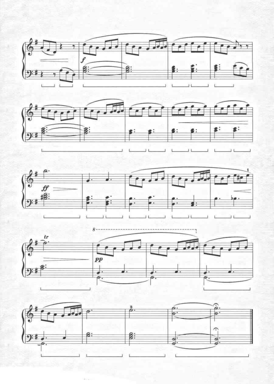 清晨（皮尔·金特）钢琴谱 原版 正谱 五线谱 钢琴谱 声乐考级谱_第2页