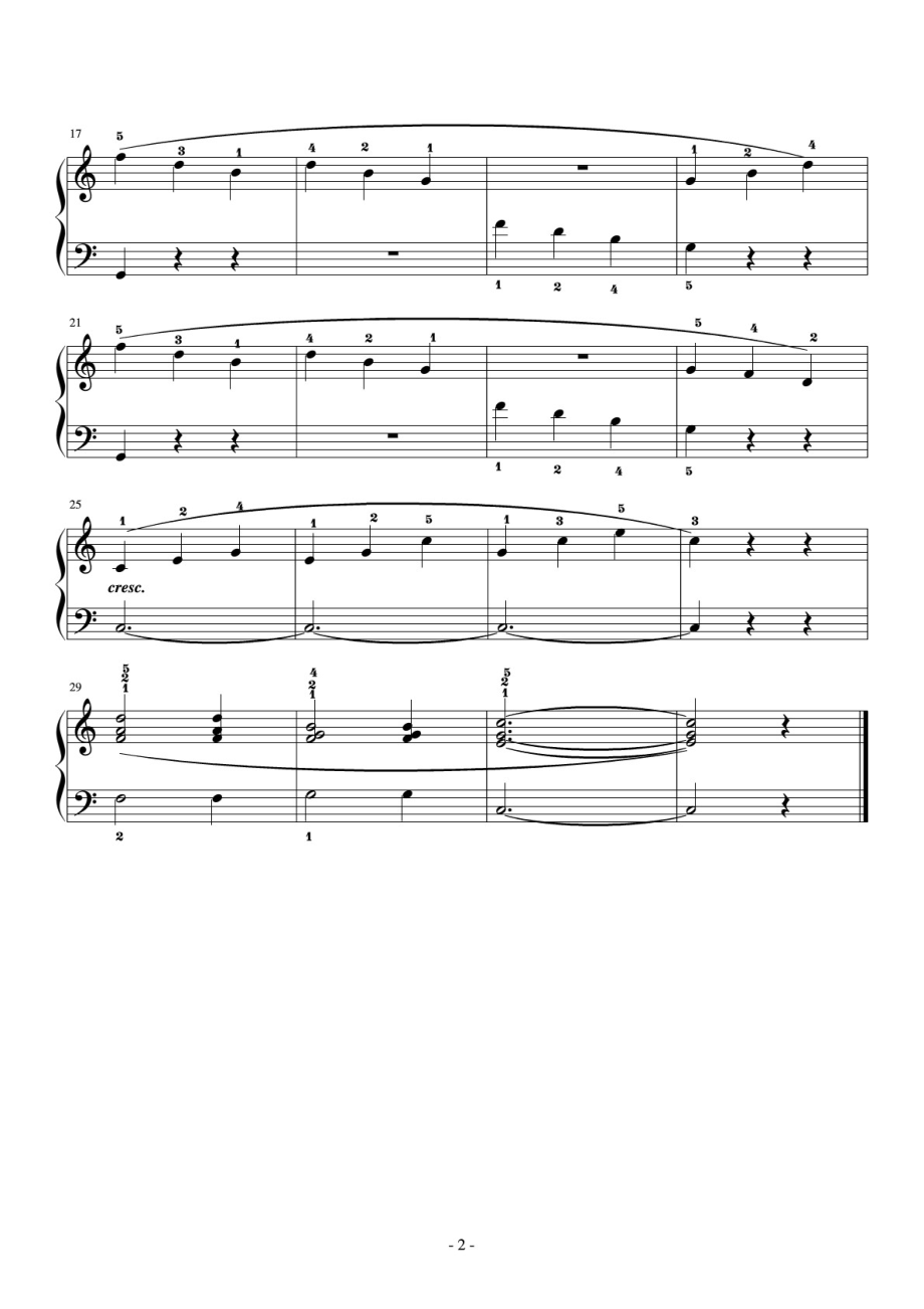 让我们尽情欢乐 钢琴谱（免） 原版 正谱 五线谱 钢琴谱 声乐考级谱_第2页