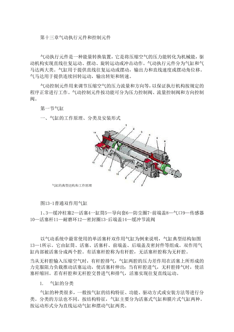第十三章气动执行元件和控制元件_第1页