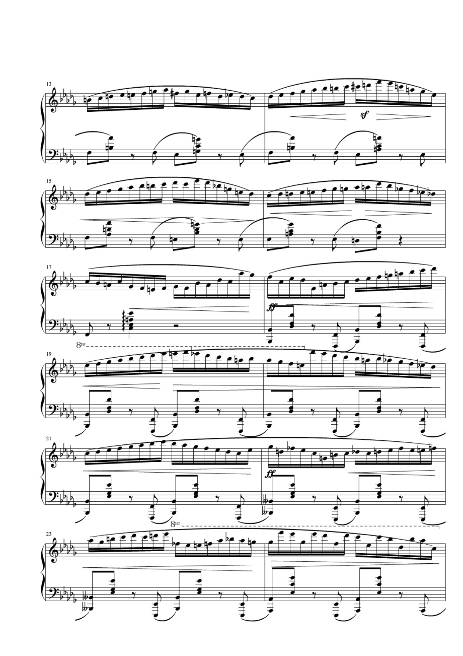 肖邦前奏曲第16首 原版 正谱 五线谱 钢琴谱 声乐考级谱_第2页