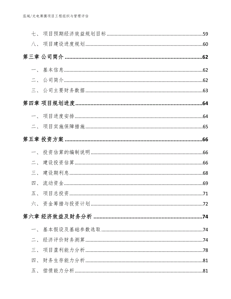 光电薄膜项目工程组织与管理评估【范文】_第2页