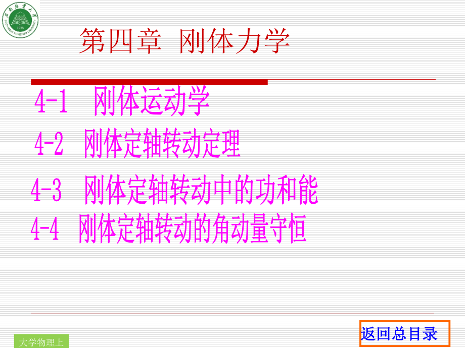 西南林业大学《大学物理上》课件-第4章 刚体力学_第2页