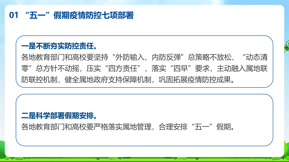 五一假期教育系统疫情防控工作学校活动ppt_第4页