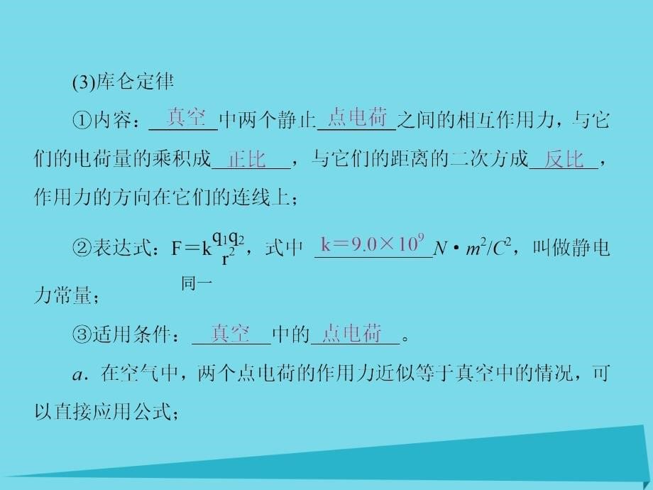 （新课标）2017版高考物理一轮复习第六章静电场第1讲电场力的性质课件_第5页