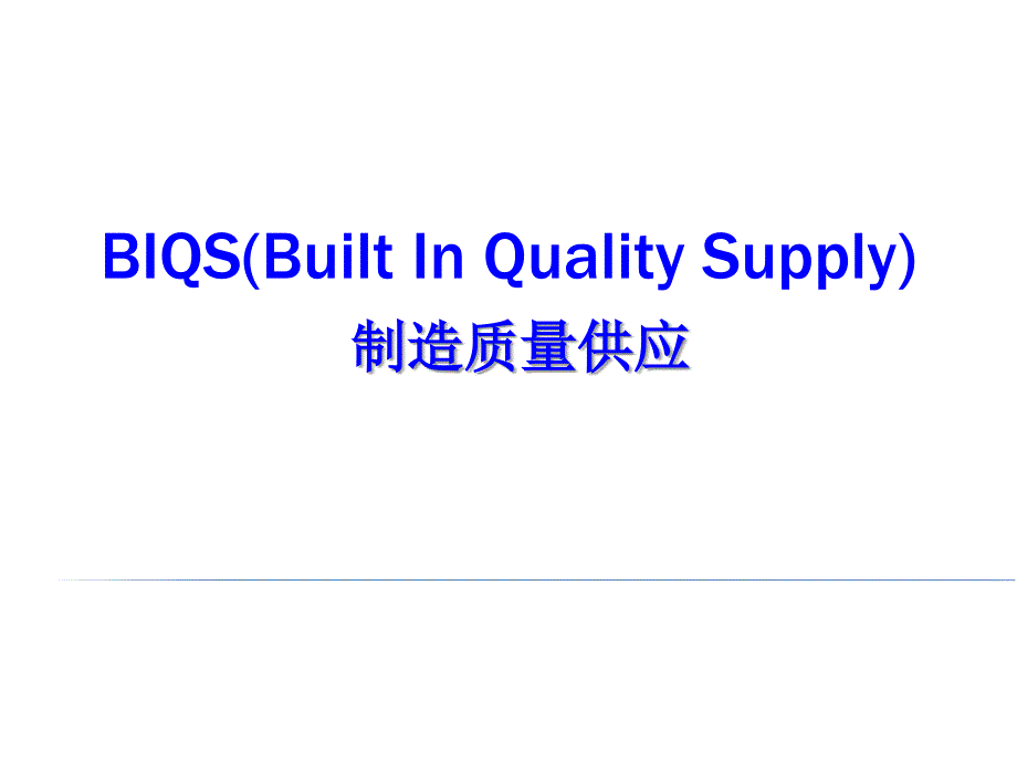 通用BIQS培训资料ppt课件_第1页
