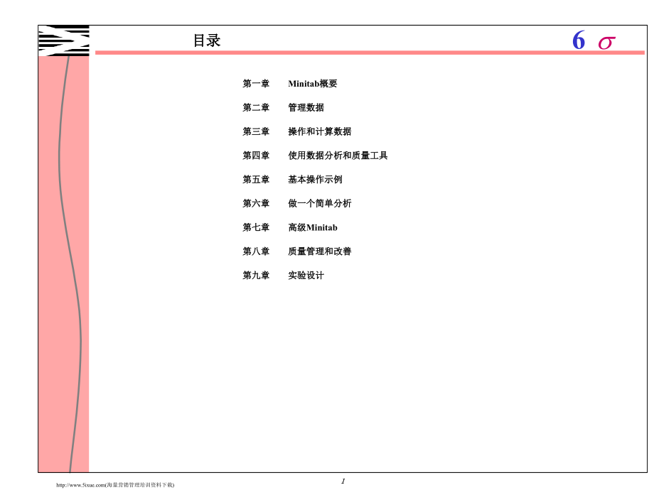 中文MINITAB操作教程(powerpoint 102页)_第1页