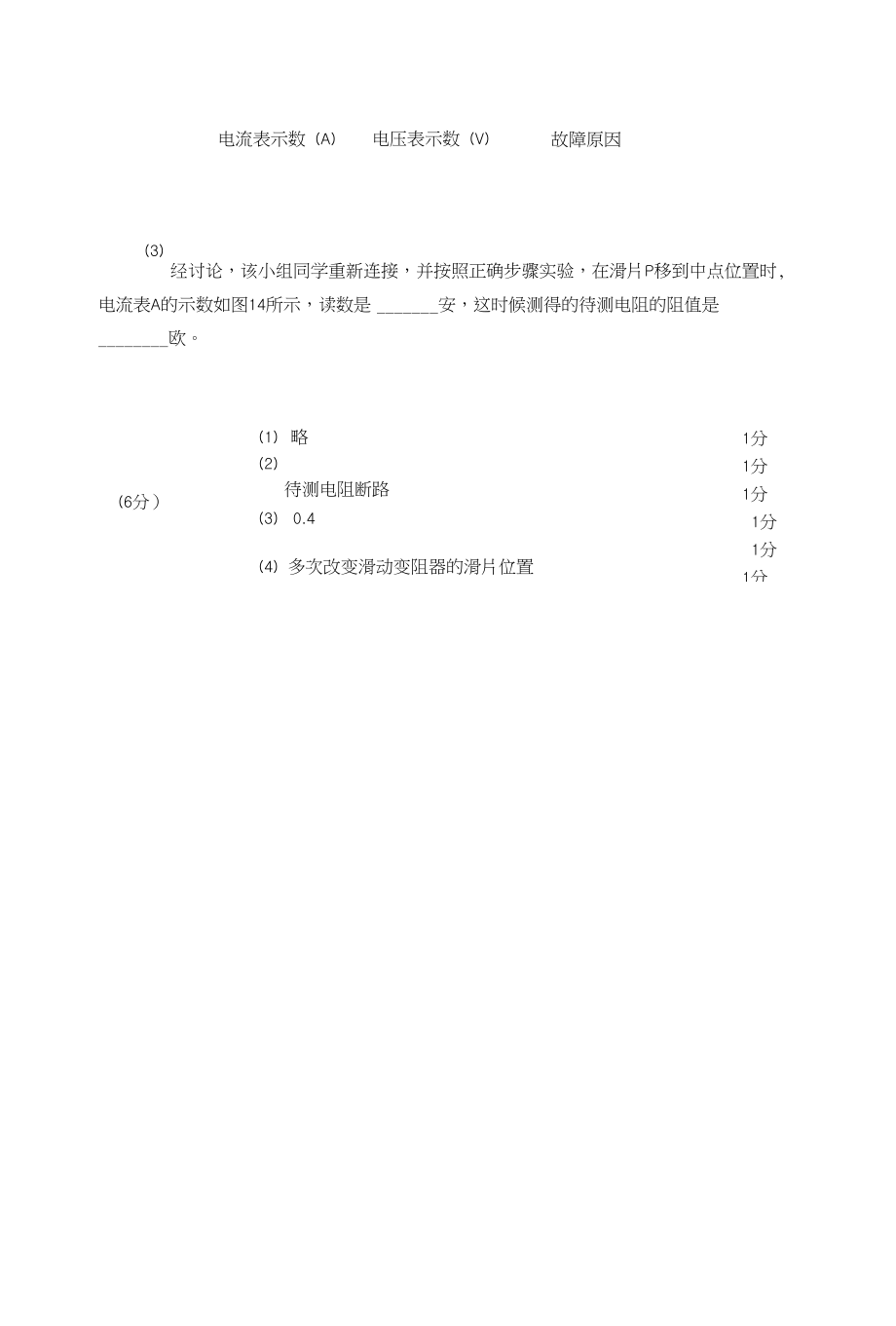 闸北初中物理补习班新王牌伏安法测电阻实验_第2页