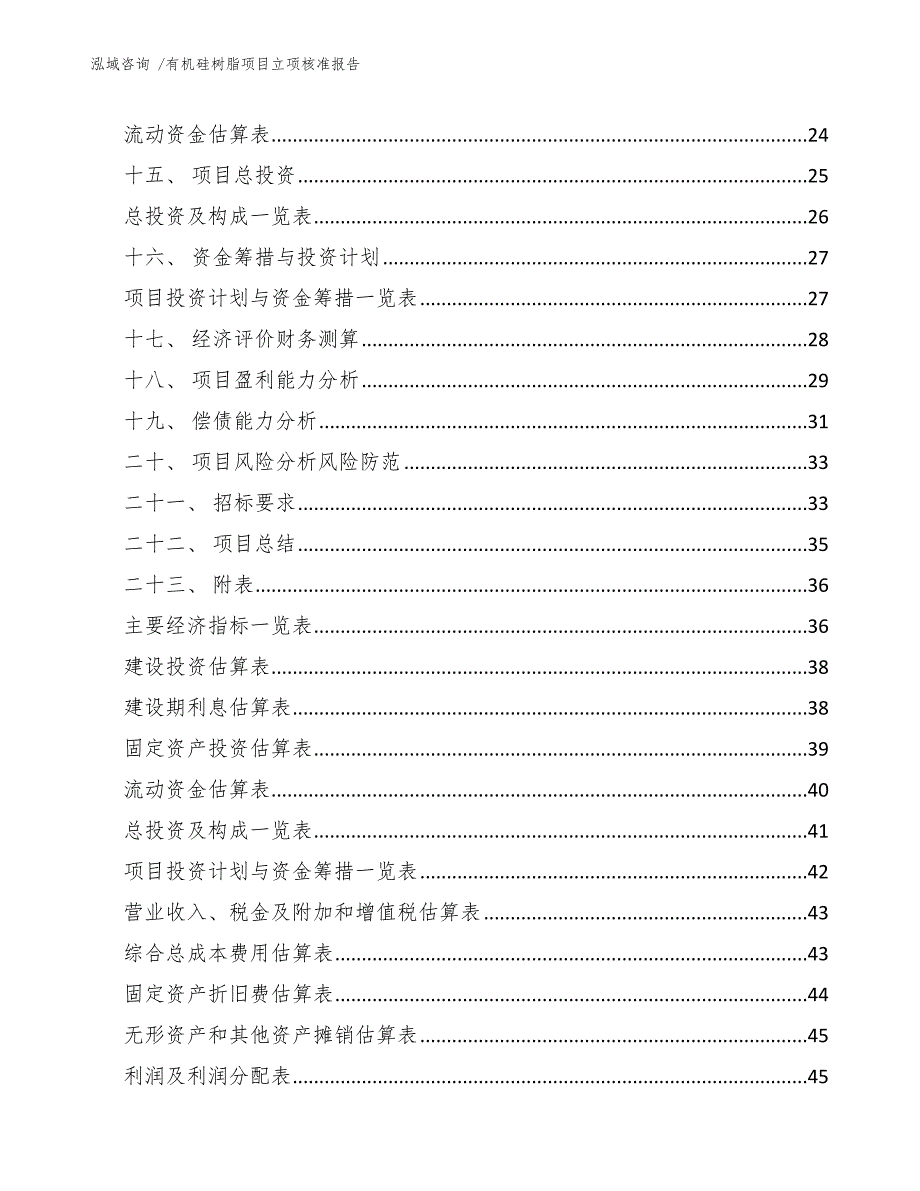 有机硅树脂项目立项核准报告【模板参考】_第2页