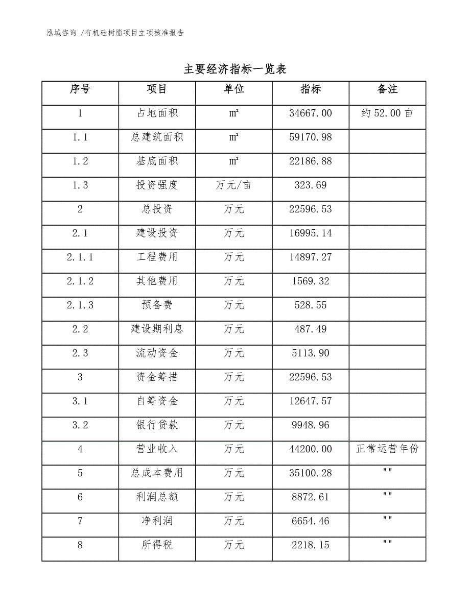 有机硅树脂项目立项核准报告【模板参考】_第5页