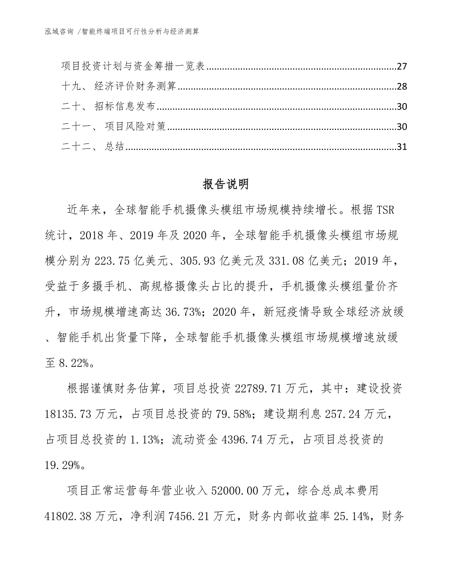 智能终端项目可行性分析与经济测算_第2页