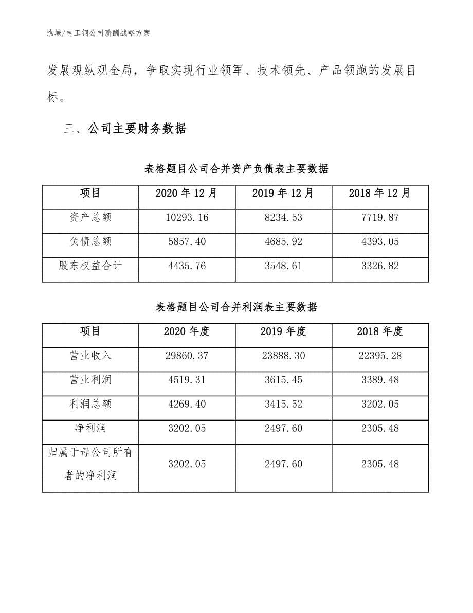 电工钢公司薪酬战略方案_范文_第5页