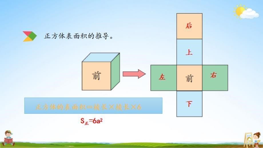 北京课改版六年级数学下册《总复习2-9 立体图形的表面积和体积》课堂教学课件_第5页