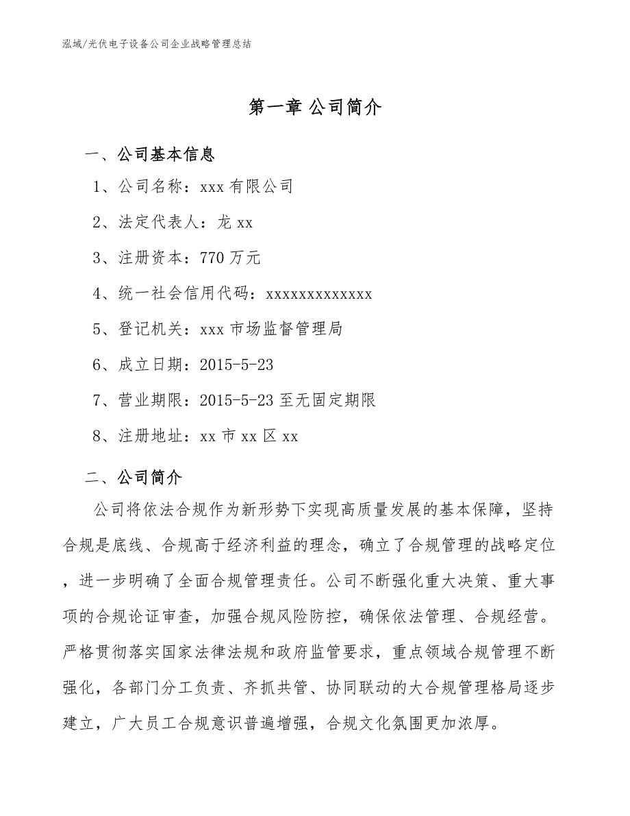 光伏电子设备公司企业战略管理总结（参考）_第4页