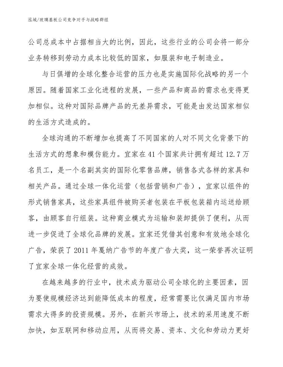 玻璃基板公司竞争对手与战略群组（参考）_第5页