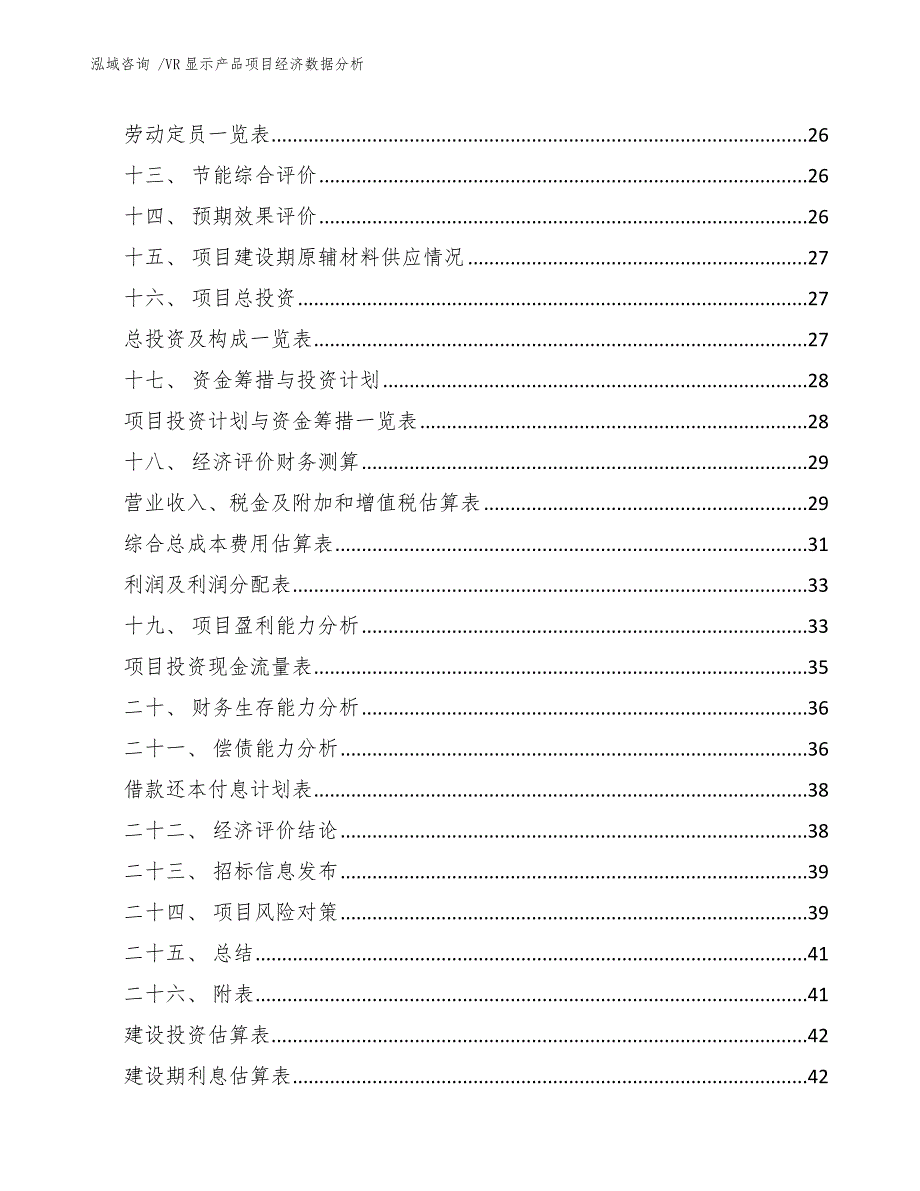 VR显示产品项目经济数据分析-（模板参考）_第3页