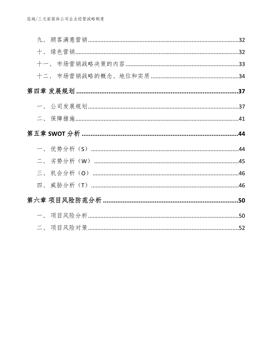 三元前驱体公司企业经营战略制度【范文】_第3页