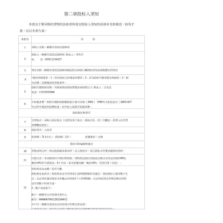 鹤壁市淇滨区园林局城区防治美国白蛾和松材线虫病购置农药_第5页