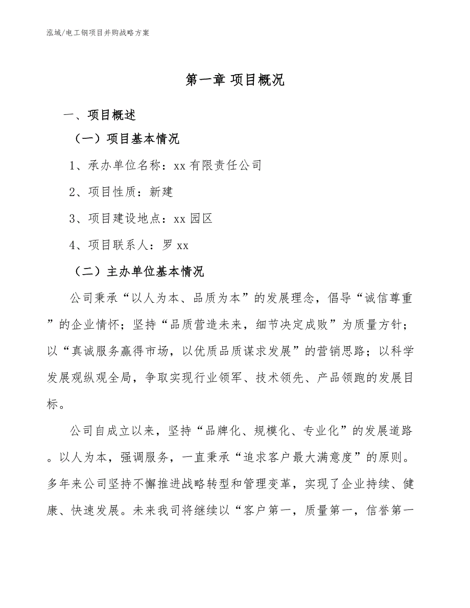 电工钢项目并购战略方案_范文_第3页