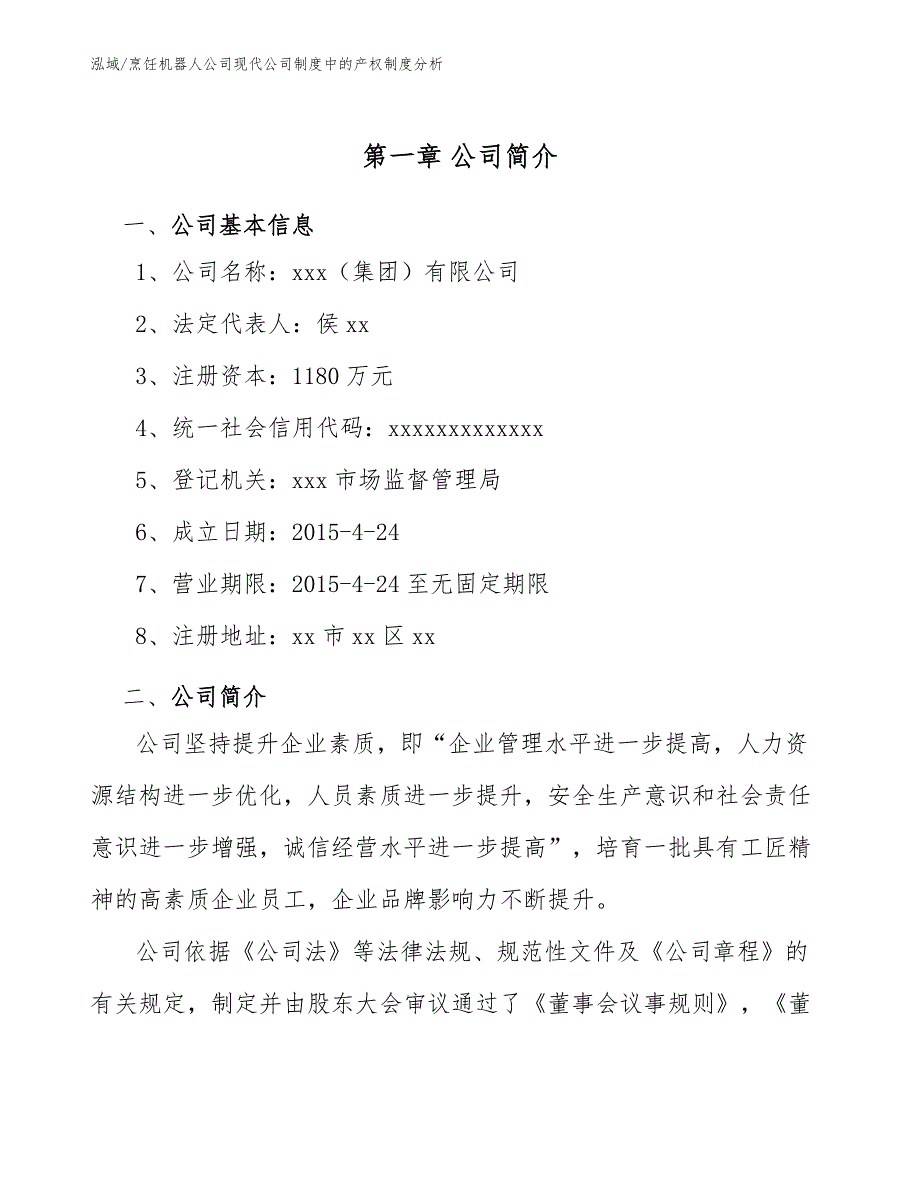 烹饪机器人公司现代公司制度中的产权制度分析_第4页