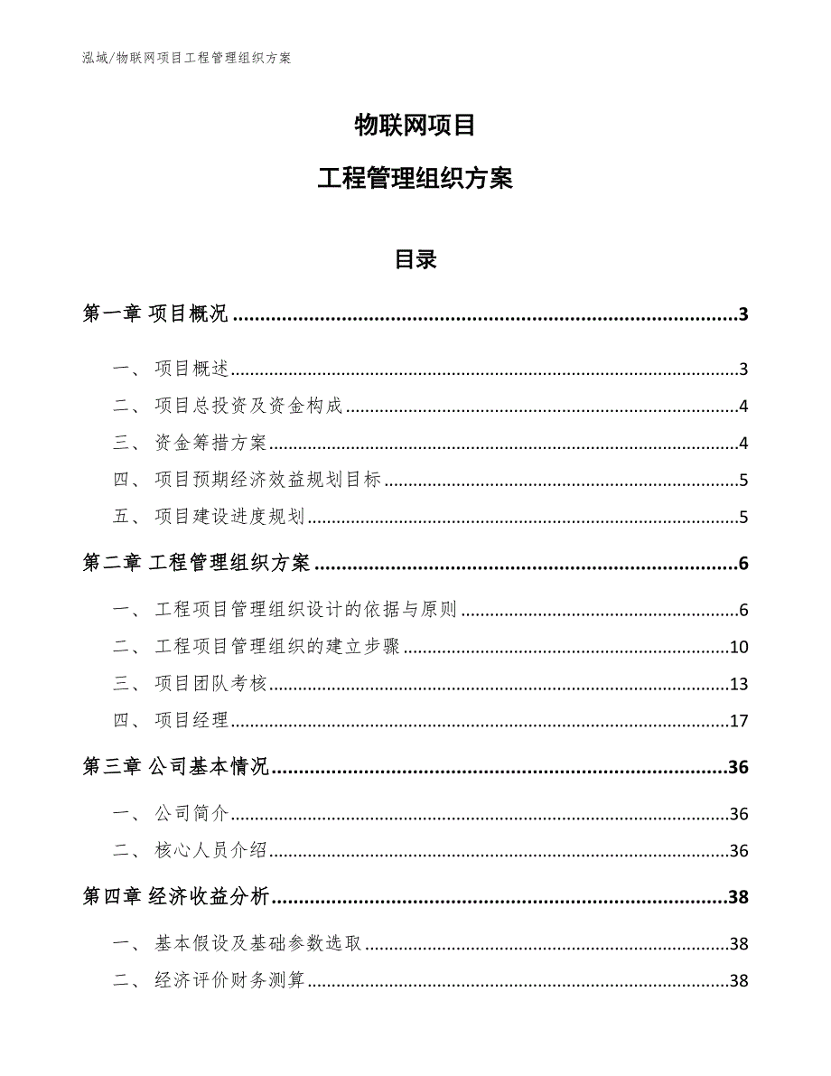 物联网项目工程管理组织方案（参考）_第1页