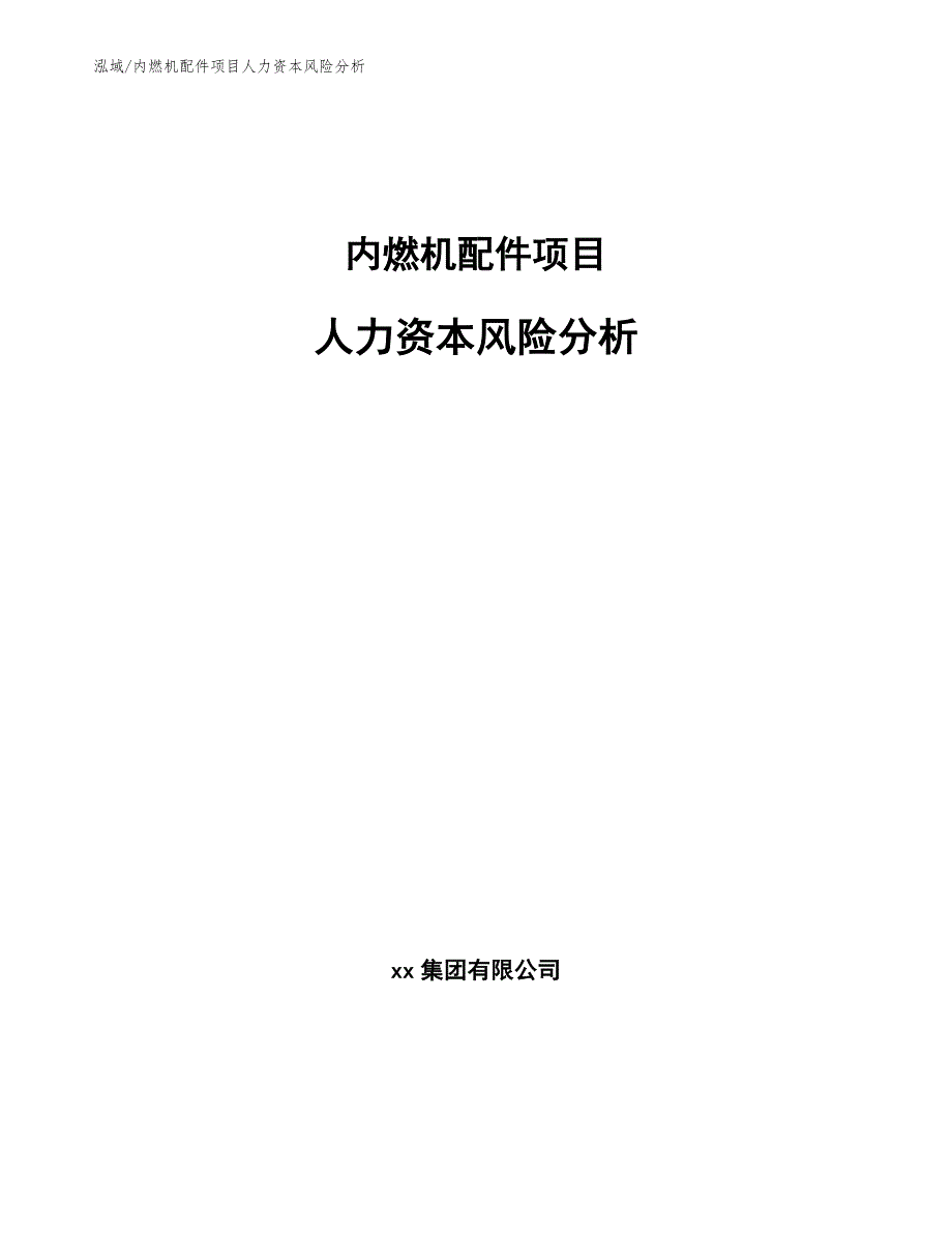 内燃机配件项目人力资本风险分析【参考】_第1页