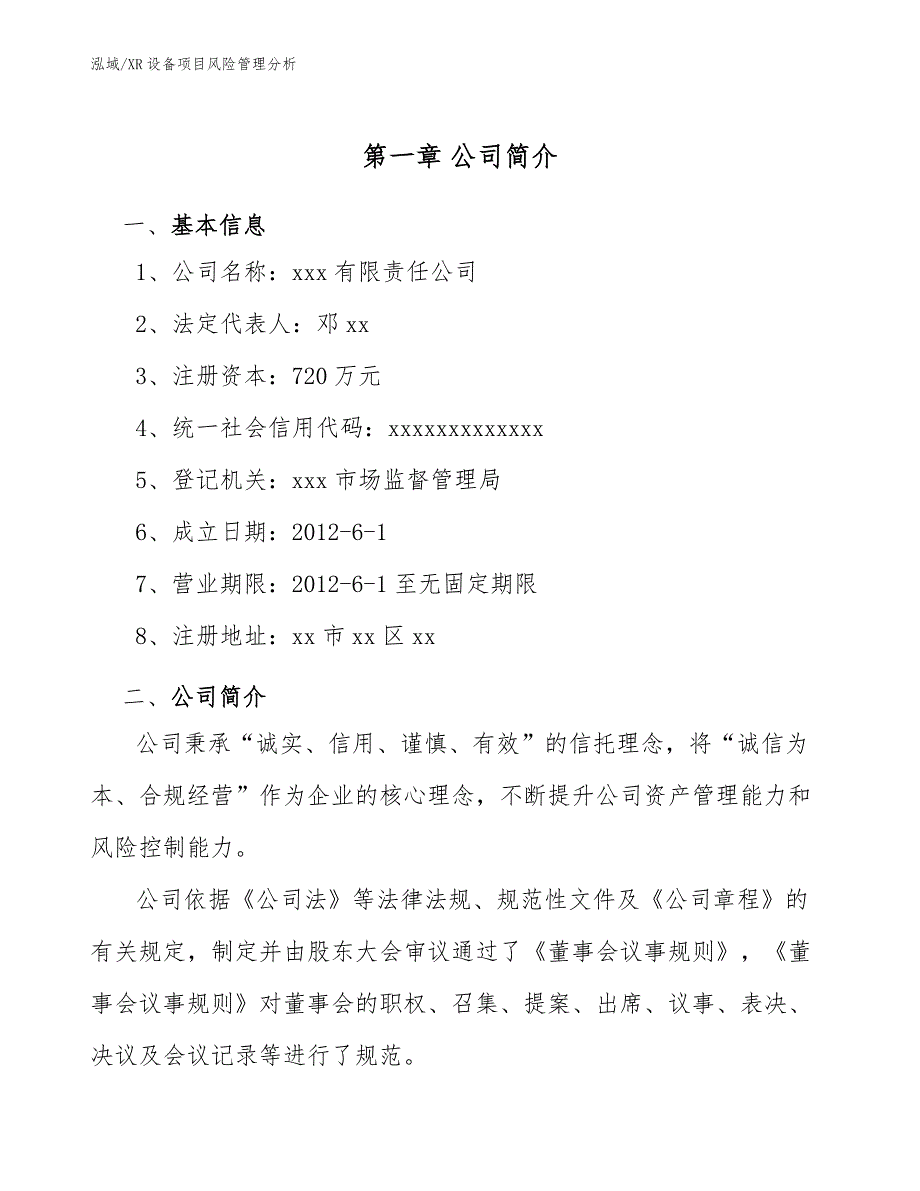 XR设备项目风险管理分析（参考）_第3页