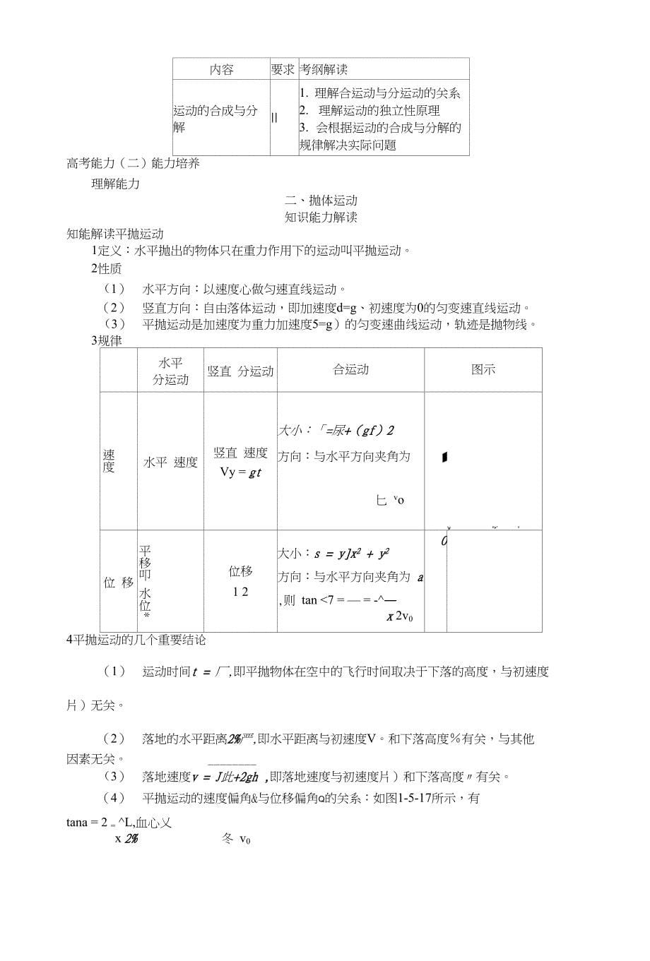 高考物理一轮复习知识点第五章曲线运动_第5页