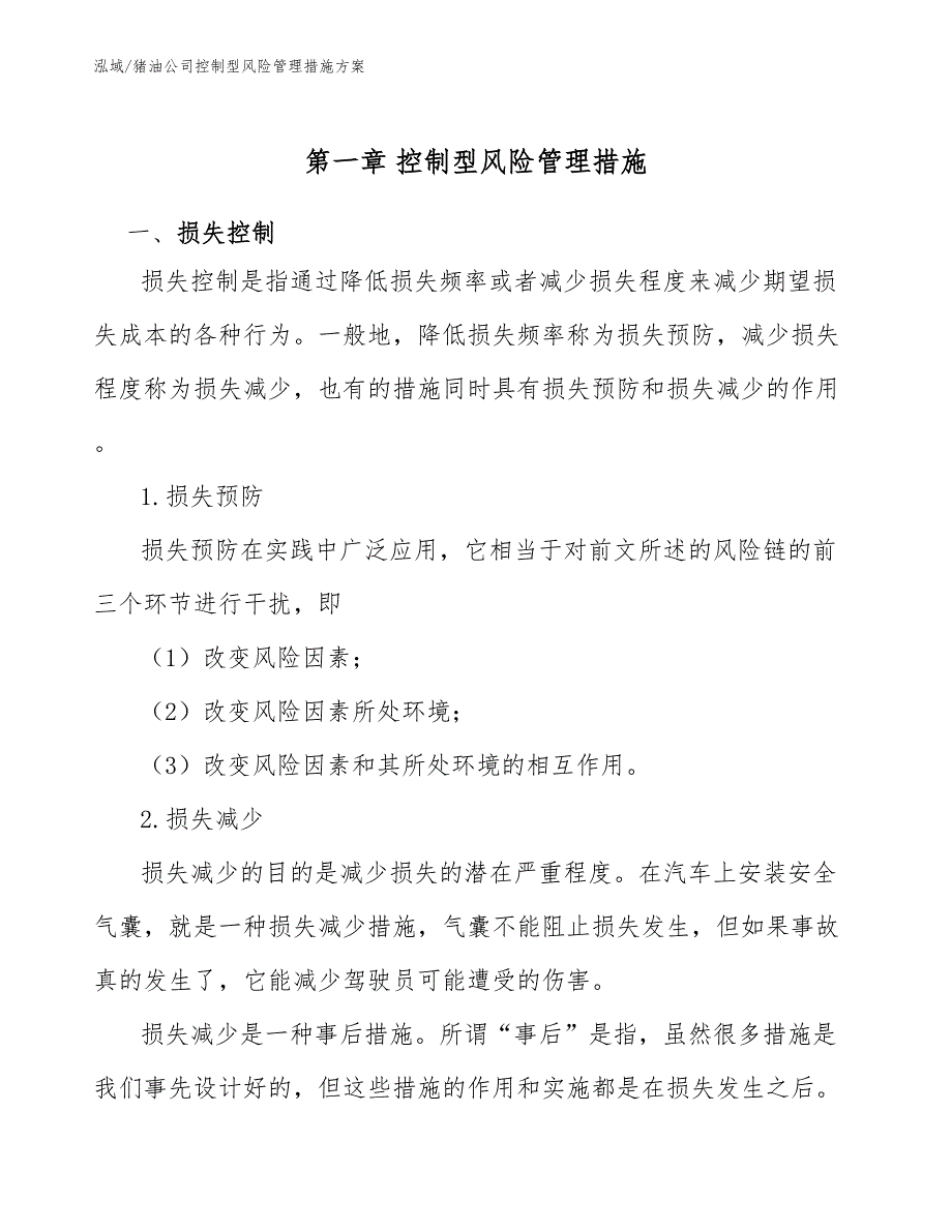 猪油公司控制型风险管理措施方案（参考）_第3页