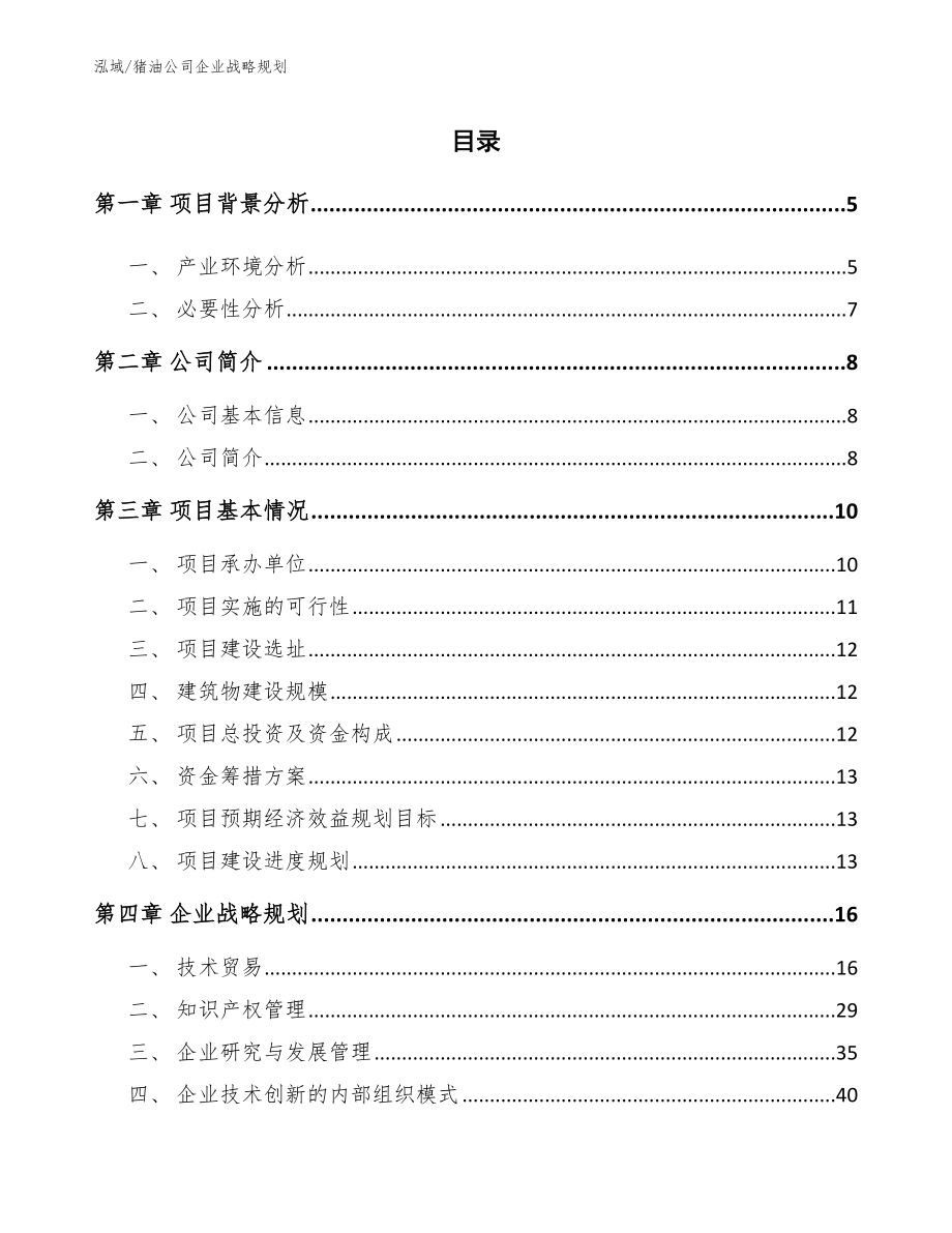 猪油公司企业战略规划_第2页