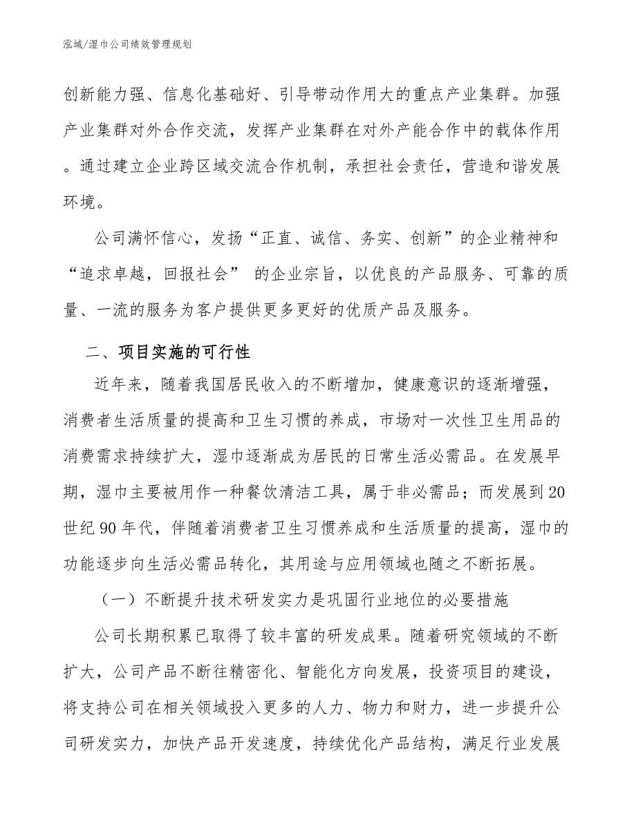 湿巾公司绩效管理规划_第5页