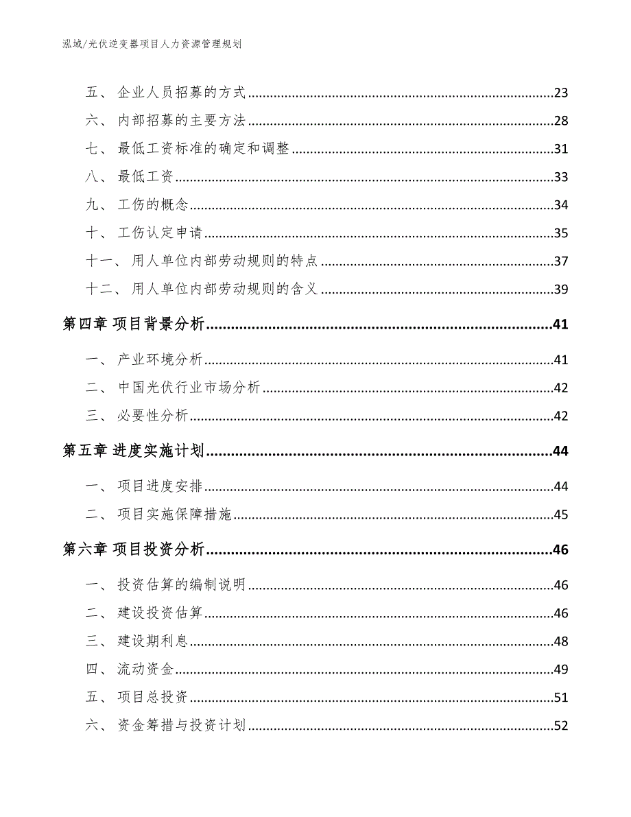 光伏逆变器项目人力资源管理规划_范文_第2页