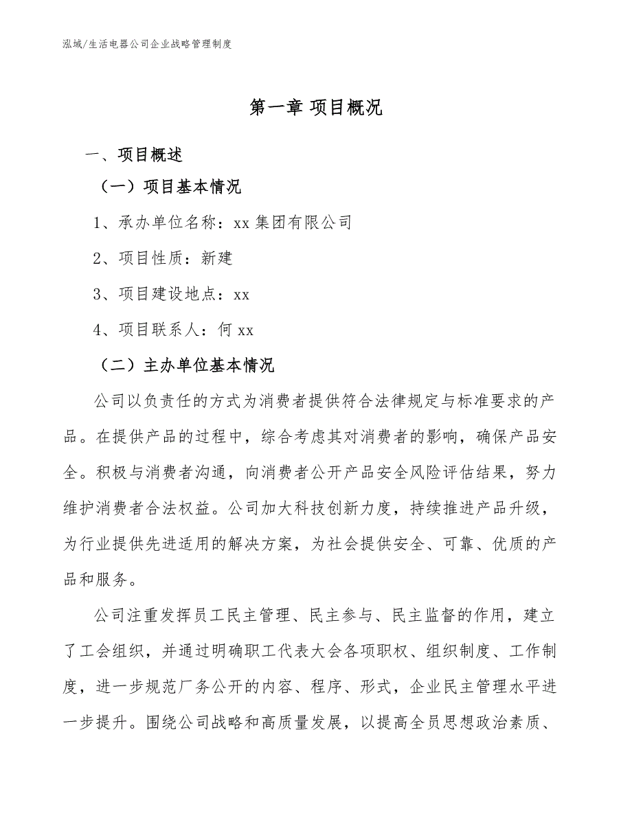 生活电器公司企业战略管理制度_第4页