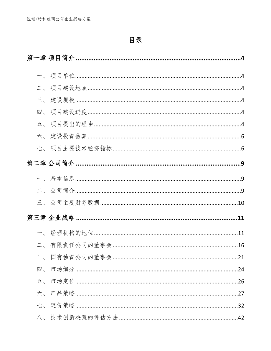 特种玻璃公司企业战略方案（参考）_第2页