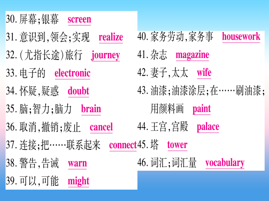 （课标版）2019年中考英语准点备考第一部分教材系统复习考点精讲十六九上Unit4课件_第4页