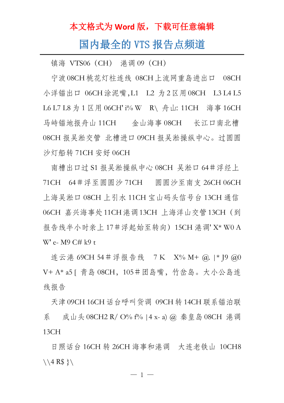 国内最全的VTS报告点频道_第1页