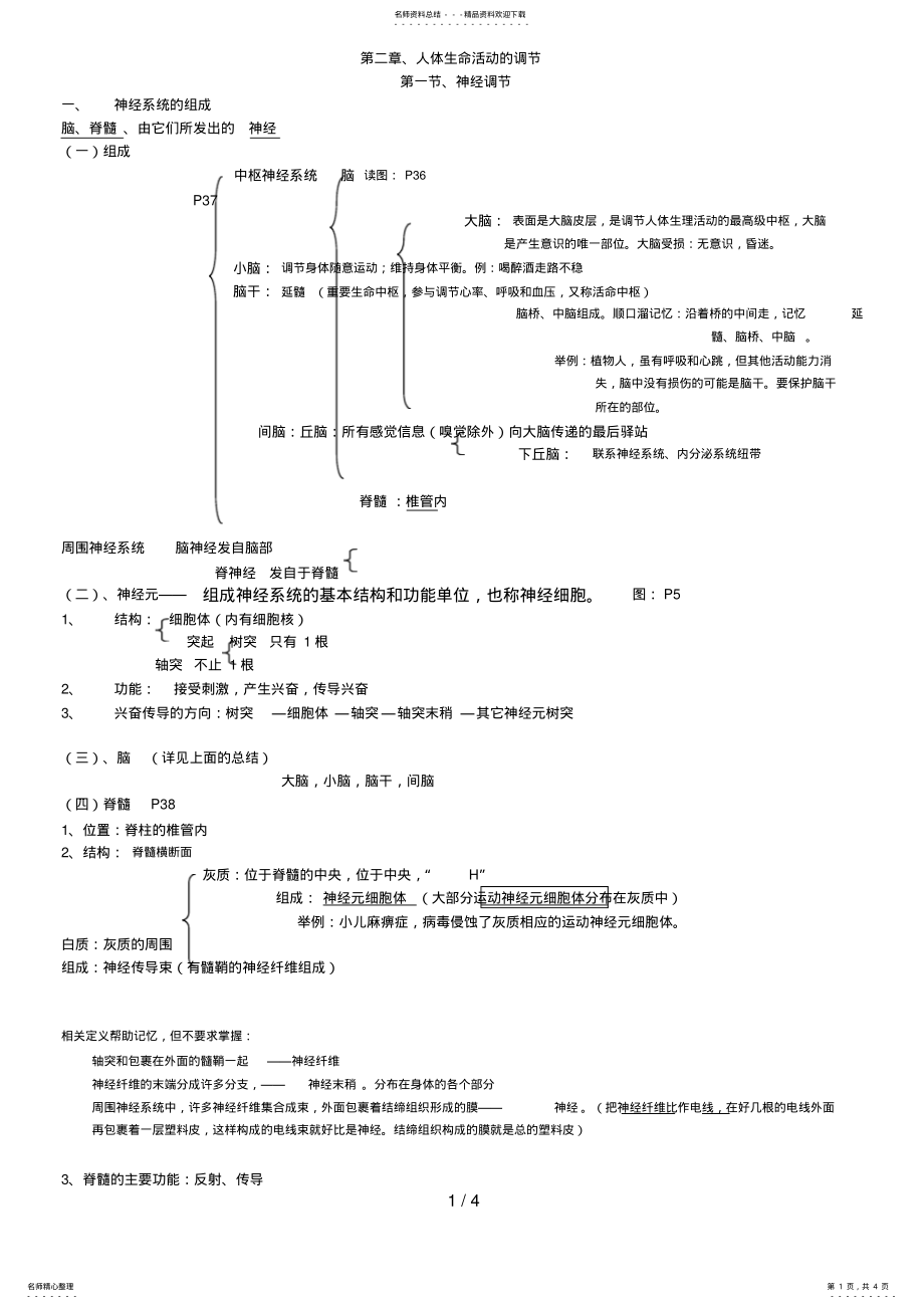 2022年初中生命科学复习资料第二章_第1页