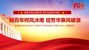 学习庆祝中国共青团成立百年大会班会党课学习PPT