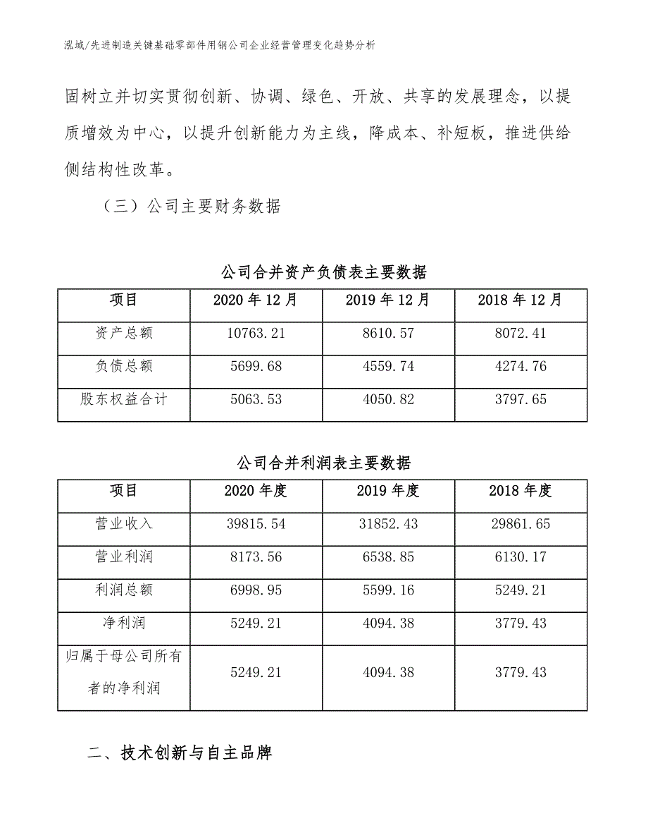 先进制造关键基础零部件用钢公司企业经营管理变化趋势分析_参考_第3页