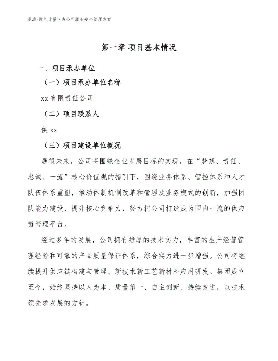 燃气计量仪表公司职业安全管理方案（参考）_第4页